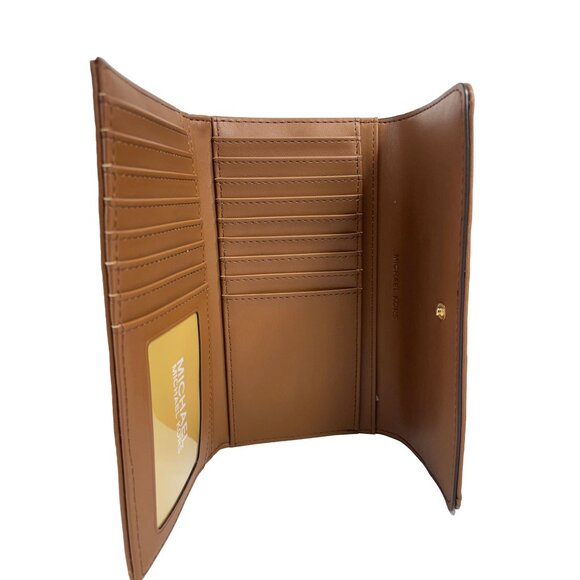 NEW Michael Kors Jet Set Travel Large Quilted Leather Trifold Wallet Luggage NWT - Picture 6 of 6